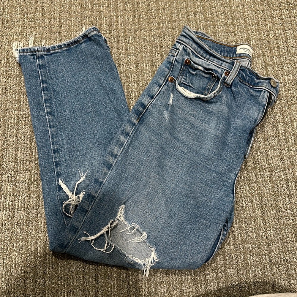 Abercrombie Ankle Straight Ultra High Rise